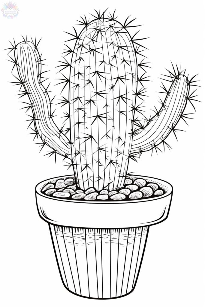 Dibujos de Cactus Para Colorear