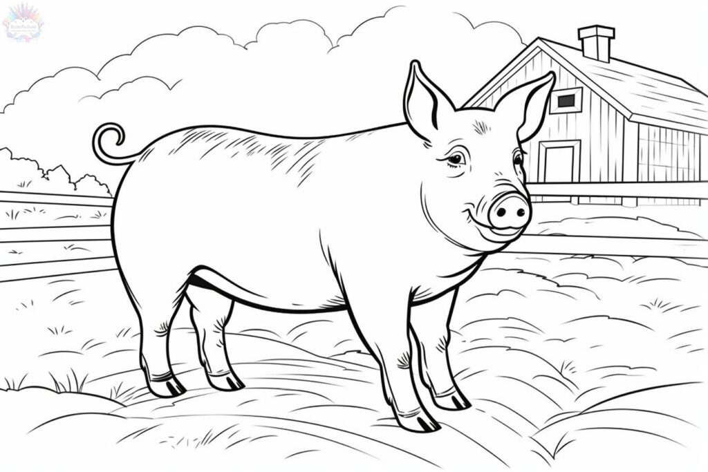 Cerdo Para Colorear