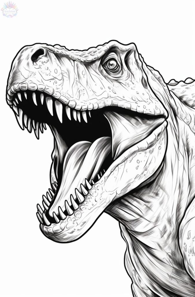 Dinosaurio T Rex Para Colorear