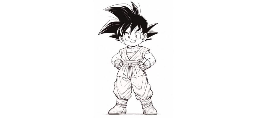 Goku Para Colorear