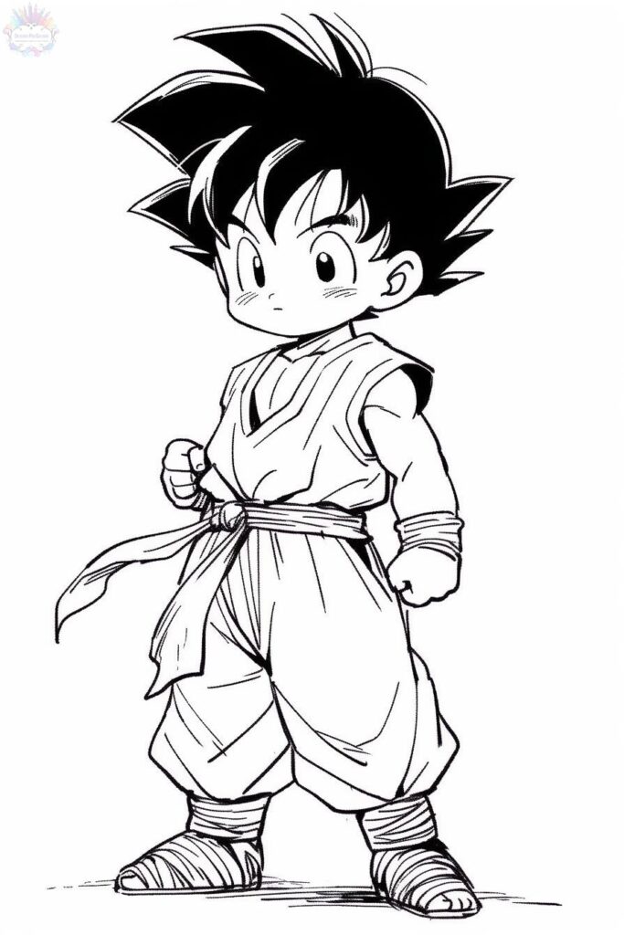 Goku Para Colorear