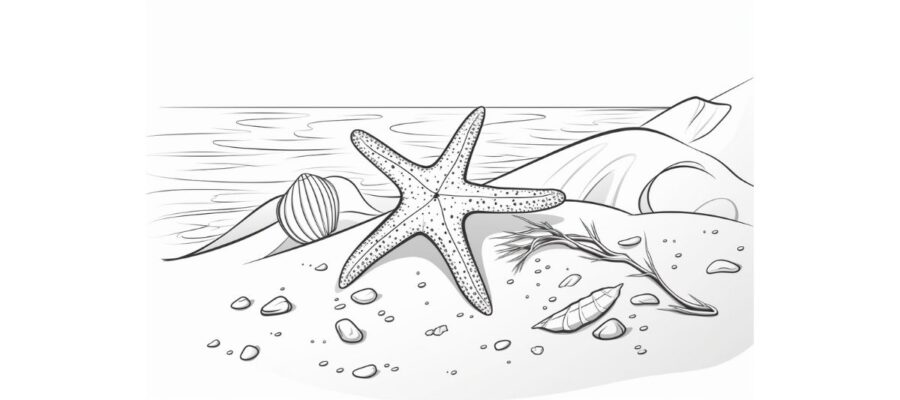 Estrella de Mar Para Colorear estrella-de-mar-para-colorear
