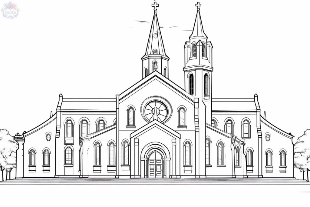 Dibujos de Iglesia Para Colorear