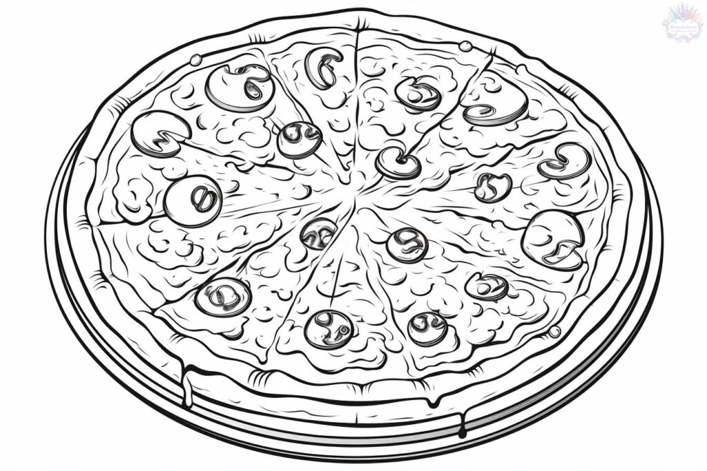 Pizza Para Colorear