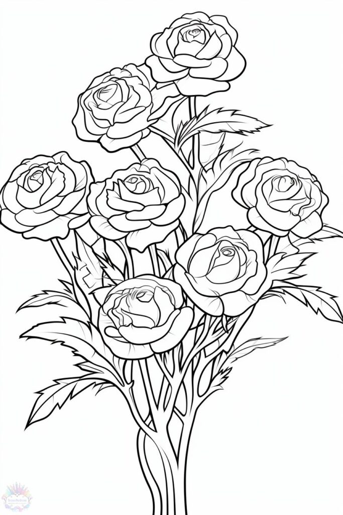 Dibujos de Rosa Para Colorear