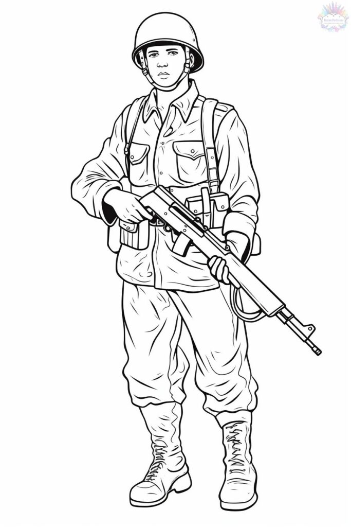 Dibujos de Soldado Para Colorear