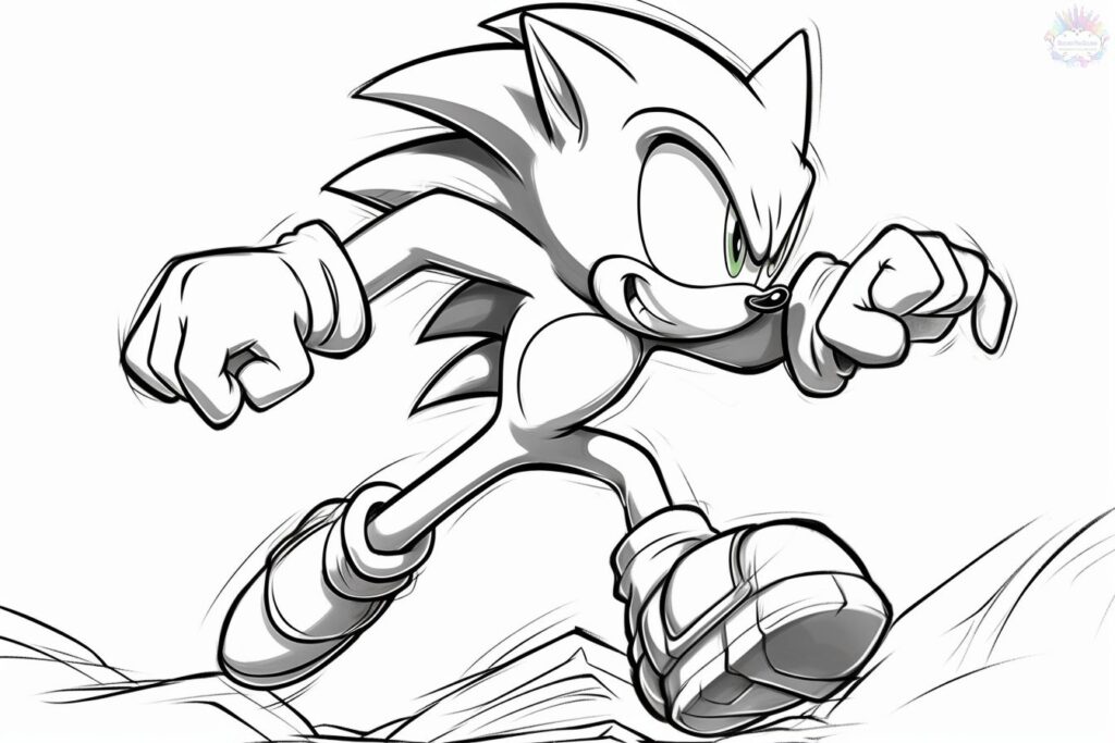 Dibujo de Sonic Para Colorear