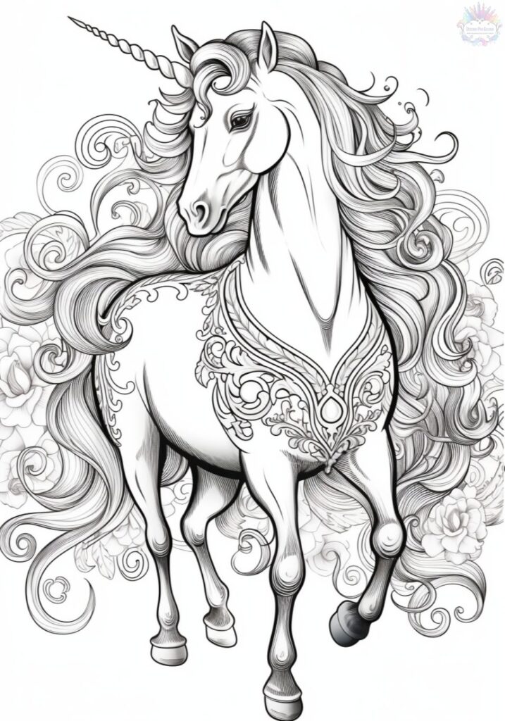 Dibujos de Unicornio Para Colorear