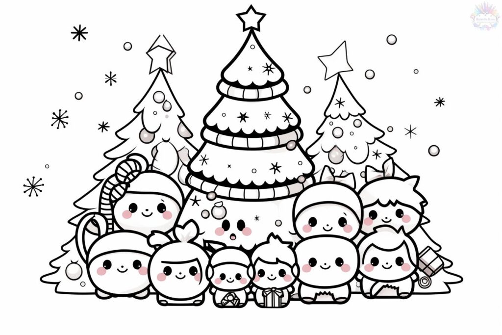 Dibujos Para Colorear Kawaii Navidad