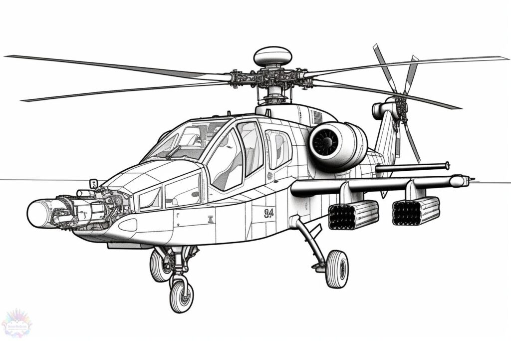Helicóptero Para Colorear