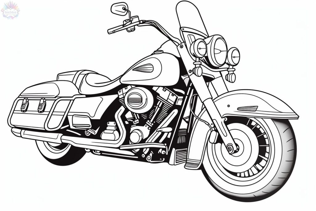 Motocicleta Para Colorear